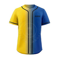 Maillot de baseball de qualité supérieure respirant 100% polyester imprimé par sublimation avec logo personnalisé et vêtements d'équipe