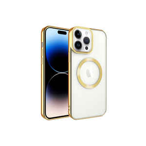 Coque de téléphone élégante Netzy SAFA Setro Silicone Gold Edition pour iPhone 14 Pro compatible avec la recharge sans fil MagSafe - Product Image 1