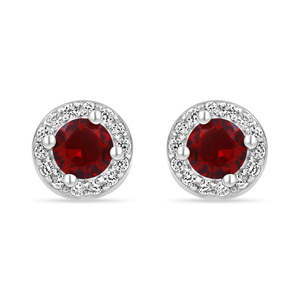 Conjunto de Joyería Zarkan Red Delight Dot Plateado con Patrón Geométrico en Oro de 18k y Platino, Moderno y Religioso, para Regalo de Compromiso o Aniversario - Product Image 3