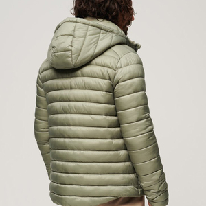 Veste matelassée noire en nylon de haute qualité pour homme, coupe-vent d'hiver, doudoune, grande taille, respirante, personnalisation OEM - Product Image 2