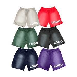 OEM ที่กําหนดเองถัก Jogger ฝรั่งเศสเทอร์รี่สตรีทแวร์ขนแกะผ้าฝ้ายกรดล้างกางเกงขาสั้นสําหรับผู้ชายที่กําหนดเองทํากรดล้างกางเกงขาสั้น unisex - Product Image 1