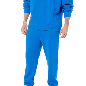 Pantalon de survêtement 100% coton pour hommes personnalisé pantalon d'entraînement mi-taille en éponge française avec poches imprimées décontractées tissées élastiques pantalon de survêtement - Product Image 4