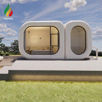 Villa Modulaire Préfabriquée de Luxe Moderne en Acier, Type Cabine Apple, 2 Chambres, Cuisine, Salon, Étanche et Écologique – Approvisionnement Direct Usine
