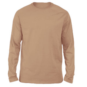 เสื้อยืดผ้าฝ้ายออแกนิกสำหรับผู้ชายเสื้อคอตตอนซักธรรมดาแขนยาวเต็มตัวทรงโอเวอร์ไซส์เข้ารูปไม่มีลายพิมพ์ผ้าไหมสกรีน - Product Image 2