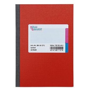 Knig & Ebhardt DIN A6 Squared Notebook Red 48 Sheets - Product Image 1