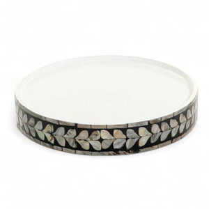 Support à gâteau de luxe en nacre pour la présentation de desserts du Ramadan et de l'Aïd, décoration de table festive et cadeau du Vietnam - Product Image 2