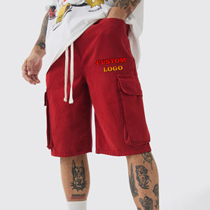 2025 nuevo clásico-Fit hombres Cargo corto cómodo 100% tela de sarga de algodón con bolsillos laterales de carga ropa informal corta para hombres - Product Image 4