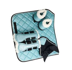 Juego de equitación brillante con cómodas botas de pierna con almohadilla de sillín y cubierta de oreja de TARIQ MFG CO - Product Image 1
