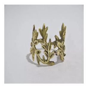 Servilletero en forma de hoja de latón Vintage, servilletero de Metal de fundición para decoración de eventos de boda, servilleta de Metal de aspecto nuevo - Product Image 3