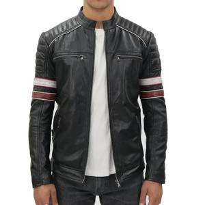 Chaqueta de Cuero de Alta Calidad, Estilo Urbano, Corte Ajustado, Transpirable, para Hombre, Moda de Invierno con Logotipo Frontal - Product Image 1