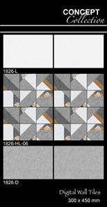 Collection Elite 12x18 (300x450mm) Carreaux muraux numériques mats Carreaux de céramique classiques modernes d'origine indienne pour murs intérieurs pour - Product Image 5