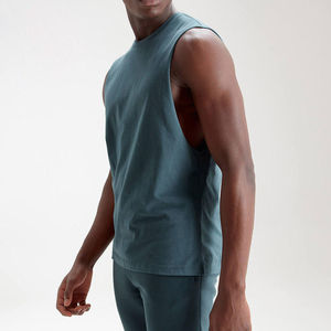 Haute qualité hommes Gym débardeur gilet décontracté tricoté Singlet T-Shirts conception personnalisée en gros OEM Service pas cher gilet sans manches - Product Image 4