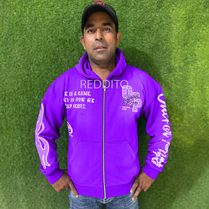 Fabricante de marca Heavyweight French Terry Sudadera con capucha de algodón de alta calidad con cremallera completa Sudaderas con capucha bordadas personalizadas para niños - Product Image 1