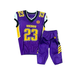 Uniforme de fútbol americano para niños personalizable, transpirable, de talla grande, de manga corta, fabricado en Pakistán, técnica de sublimación - Product Image 4