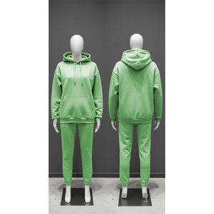 ชุดออกกำลังกายผ้าฟลีซเทอร์รี่สำหรับทุกเพศกางเกงครอปเอวยางยืดระบายอากาศได้ดีสำหรับฤดูหนาวสินค้า2025 - Product Image 2