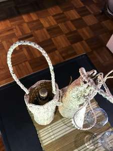 Porta botellas de rafia tejida - Product Image 3