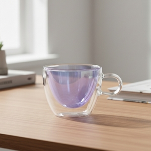 Vente en gros de tasses en verre borosilicate à double paroi résistantes à la chaleur 3306209-0.25, style Europe du Nord, origine TW, pour un usage quotidien - Product Image 3
