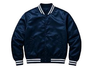 Veste universitaire unisexe en satin, style bomber, personnalisable, couleurs noir, bleu, blanc, orange, OEM, nouvelle mode, vêtement d'extérieur décontracté pour homme - Product Image 3