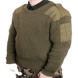 Pull en laine 100% tactique pour homme, col rond et col en V côtelé, 500g, toutes les couleurs, anti-rétrécissement, respirant, hiver - Product Image 6