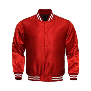 Customized Men's Clothing Manufacturer High Quality Fashion Satin <b>Jacket</b> Embroidery Windbreaker Warm Satin Bomber <b>Jacket</b> for Men - Product Image 3