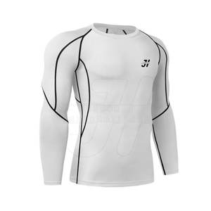 เสื้อยืดรัดกล้ามเนื้อสำหรับทุกเพศเสื้อออกกำลังกายเล่นฟิตเนสพร้อมเทคนิคพัฟชุดออกกำลังกายสำหรับผู้ชายสไตล์สั้นสำหรับฤดูร้อน - Product Image 2