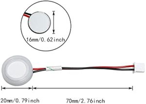 Aismartlink atomizing Transducer gốm sứ đĩa itrolle 16mm siêu âm Mist Maker <span class=keywords><strong>Fogger</strong></span> gốm sứ tạo độ ẩm đĩa với dây - Product Image 2