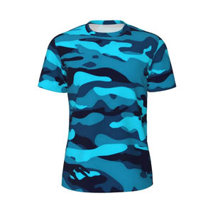 Men's High Quality Slim Fit <b>Camouflage</b> T-Shirt Quick Dry Knitted Fabric Casual Screen Printing Camo Design Top - Product Image 1