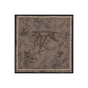 Colorful 90x90 Bosphorus Double-Sided <b>Silk</b> Twill Square <b>Scarf</b> with Digital Print - Product Image 1