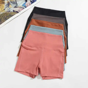 Shorts Deportivos de Cintura Alta para Mujer, Color Sólido, Tejido Elástico con Bolsillos, Secado Rápido, Ropa Deportiva, Logotipo Personalizado - Product Image 2