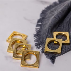 Anillo de Servilleta Decorativo de Aluminio con Forma de Estrella, Estilo Americano, Niquelado, Ecológico, Personalizable - Product Image 4