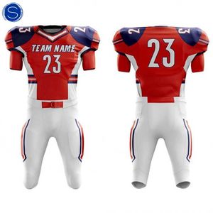 Uniformes de football américain pour jeunes et adultes Maillots en polyester respirants avec manches courtes Ensembles personnalisés-Techniques de sublimation - Product Image 6
