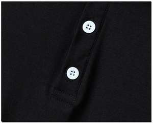 Venta al por mayor de alta calidad de color sólido Casual lleva Botón de diseño de verano al aire libre nuevo estilo de manga corta buena venta polos - Product Image 6