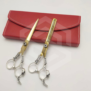 Professional 6.5 Inch Stainless Steel <b>Barber</b> Scissors <b>Set</b> with Dragon Handle Sharp Blade Tip for Hair Dressing - Product Image 2