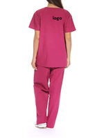 Ensemble de combinaison de travail pour femmes adultes, six poches, col en V, pantalon cargo, fermeture à cordon, tissu personnalisé, vente en gros