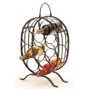 Estante para Botellas de Vino Redondo de Metal Negro, Diseño Apilable, Ideal para Bodas, Exhibición Elegante en Bares y Almacenamiento de Vino - Product Image 1