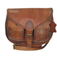 Tas Selempang Wanita Kulit Asli Coklat Buatan Tangan Gaya Vintage Tas Selempang Wanita