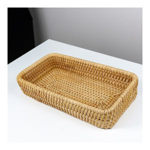 Bandejas para servir café Marco hecho a mano de bambú de Vietnam respetuoso con el medio ambiente con tejido de ratán duradero Suministro de precio de fábrica-SS2055 - Product Image 1