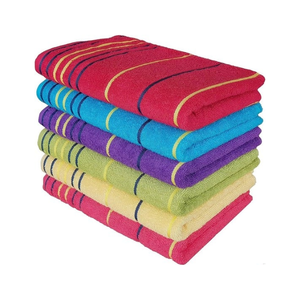 Serviette de cuisine quotidienne en coton 100% de qualité supérieure, à rayures, 20x30 pouces, tissage jacquard brodé, séchage rapide, ultra absorbante - Product Image 5