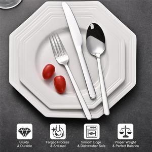 Ensemble de couverts de luxe en acier inoxydable couverts modernes pour la maison, le restaurant et le mariage. - Product Image 4