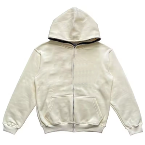 <b>Top</b> Selling 2024 Custom Logo 100% Cotton Embroidery Winter Plain Dyed Cropped Breathable Pullover <b>Thermal</b> Hoodie <b>for</b> <b>Men</b> - Product Image 2