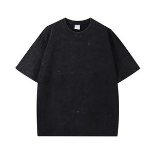 Camisetas de Hombre al por Mayor, Estilo Retro Americano, Lavadas, de Algodón Grueso de 260g, Cuello Redondo, Ajuste Holgado, Anti-Pilling, Oferta - Product Image 1