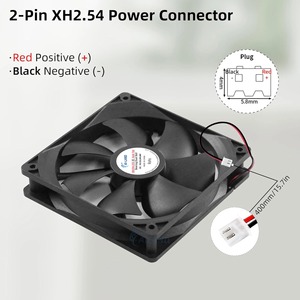 120x120x25mm cao CFM <span class=keywords><strong>DC</strong></span> Quạt hướng trục 112cfm 3200rpm 12V/24V/48V bi nhựa cho máy chủ & Viễn Thông làm mát - Product Image 5