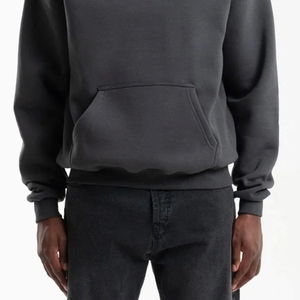 Sweat à capuche surdimensionné uni 100% coton de haute qualité en polaire lourde unisexe Logo personnalisé grande taille pull à capuche pour hommes - Product Image 5