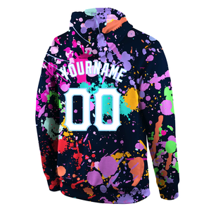 เสื้อฮู้ดสวมหัวขนาดใหญ่พิเศษของผู้ชายผ้าคอตตอน100% พิมพ์ลายดิจิตอลปักลายกีฬาฟิตเนสออกกำลังกาย - Product Image 3