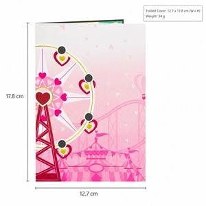 Carte de carnaval 3D pop-up Grande Roue ZS-PC0164 au design original 12,7x17,8cm pour les détaillants en ligne - Product Image 3
