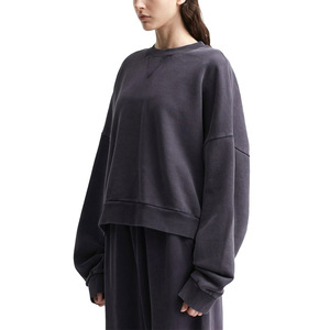 Sudadera con capucha de invierno personalizada para mujer Tech Fleece Cotton Impresión digital Streetwear Sudadera de cuello redondo de gran tamaño Crystal Heavy Blank - Product Image 6