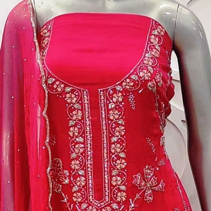 Designer moderne non cousu brodé à la main belle tenue de fête de qualité supérieure costumes style traditionnel indien tendance - Product Image 1