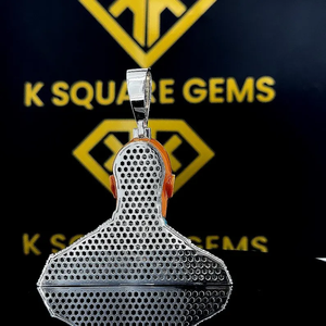 Pendentif en moissanite émail photo 3D pour enfants personnalisé en argent 925 avec design personnalisable - Product Image 4