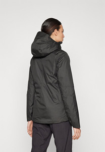 Veste Softshell isolée Quest pour femmes noires pleine longueur Prix d'usine Manches complètes et vestes d'extérieur coupe-vent pour la course à pied - Product Image 2