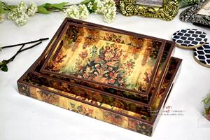 Plateau décoratif en métal émaillé de couleur pour le service polyvalent ou la décoration de maison de luxe fabriqué à la main pour améliorer votre espace intérieur - Product Image 6